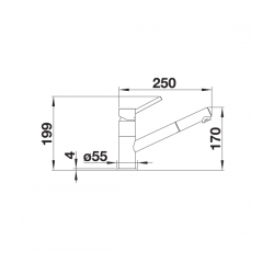 Bateria Blanco KANO Silgranit-Look Czarny/Chrom 526 175