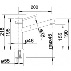 Bateria Blanco ALTA-S COMPACT stal szlachetna szczotkowana 517 182