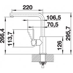 Bateria Blanco LANORA stal szczotkowana 523 122