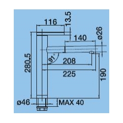 Bateria Blanco LINEE-S chrom 517 591