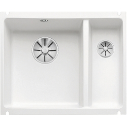 Zlewozmywak Blanco SUBLINE 350/150-U ceramiczny bez korka automatycznego z korkiem InFino Biały Połysk 523 741