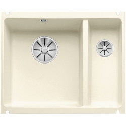 Zlewozmywak Blanco SUBLINE 350/150-U ceramiczny bez korka automatycznego z korkiem InFino Magnolia Połysk 523 742