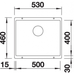 Zlewozmywak Blanco SUBLINE 500-U Colour Unit bez armatury wulkaniczny szary 527 795