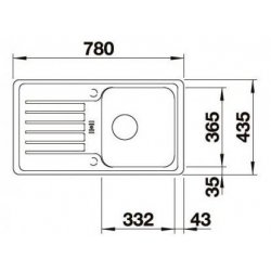 Zlewozmywak Blanco FAVOS Mini antracyt 518 186