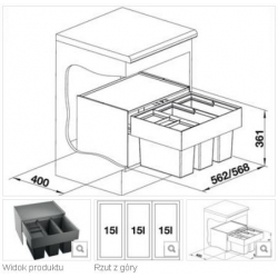 Sortownik odpadów Blanco SELECT 60/3 518 724