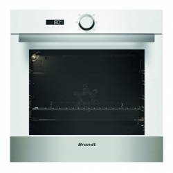 Piekarnik Brandt BXE5532W stal nierdzewna/białe szkło