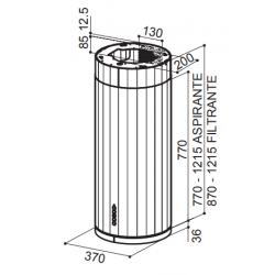Okap wyspowy FABER CORINTHIA ISOLA EV8+ DG MATT/CEMENT 37 110.0456.220