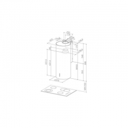 Okap Faber Cylindra EV8 inox przyścienny 110.0332.307