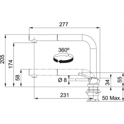 Bateria FRANKE ACTIVE WINDOW PULL-OUT CHROM 115.0486.978
