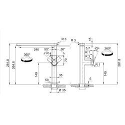 Bateria Franke CENTINOX NEO SWIVEL 115.0547.854