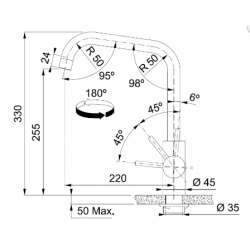 Bateria FRANKE KUBUS STAL SZLACHETNA 115.0529.202