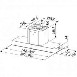 Okap podszafkowy FRANKE MYTHOS FMY 608 BI WH 110.0456.721