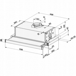 Okap kuchenny teleskopowy Franke Telescopic FTC 632L WH Biały 315.0547.797