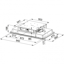 Okap kuchenny sufitowy FRANKE MYTHOS FLAT CEILING FMYCF 906 WH 350.0518.554