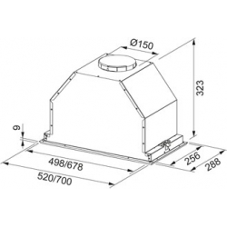 Okap kuchenny do zabudowy Franke FBI 537 XS LED 110.0442.943