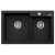 Zlewozmywak Pyramis DIPLOS 79x51 1 3/4B czarny 070006601
