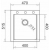 Zlewozmywak Pyramis SIROS (47x51,5) 1B szary beton 070084401