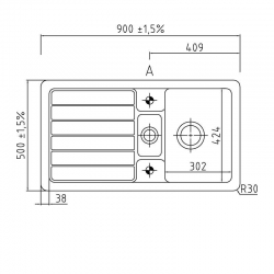 Zlewozmywak Systemceram DELTA 90 SAND 50710126