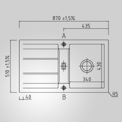 Zlewozmywak Systemceram GENEA 87 SIENA 50910165