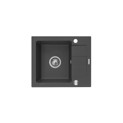 Zlew. SPARTA MINI (56x44) 1B 1D karbon + Bateria LUNGO