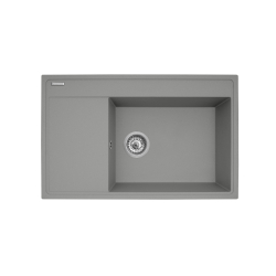 Zlew. CAMEA (79x50) 1B 1D R szary beton