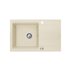 Zlew. SPARTA PLUS (78x48) 1B 1D, wanilia