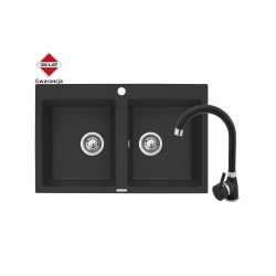 Zlew. SPARTA 78x50 2B volcano + bateria BELLO