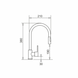 Zlew. MIDO (62x50) 1B 1D volcano + Bateria IDEA - Black Edition