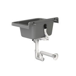 Umywalka ogrodowa NEO 51X34 szary granit + bateria Asalia