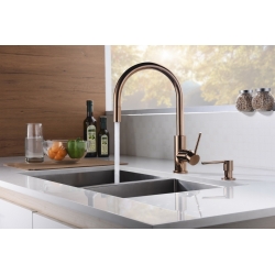 Bateria Blue Water Pori - inox różowe złoto