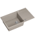 QUADRON EVAN 136 XL GraniteQ zlewozmywak z syfonem Push To Open 1-komorowy z/o (860x500x210; kom. 420x490) soft taupe / elementy stalowe