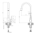 QUADRON LUKE 90 zlewozmywak stalowy black metal (40x45x20) z syfonem 1-komorowy b/o + bateria z elastyczną black metal