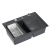 MARC 120 WORKSTATION GraniteQ zlewozmywak 2-komorowy 760*500*235 mm black diamond + syfon push to open + dozownik stal szcz.+ wkładka ociekowa+ Qmata