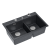 MARC 120 WORKSTATION GraniteQ zlewozmywak 2-komorowy 760*500*235 mm black diamond + syfon push to open + dozownik stal szcz.+ wkładka ociekowa+ Qmata