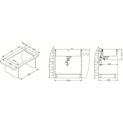 ALVEUS QUADRIX 60 zlewozmywak antracyt