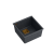 QUADRON DAVID 40 GraniteQ zlewozmywak black diamond 42x42x22,5 cm 1-komorowy b/o komora podwieszana kwadratowy odpływ + syfon manualny miedź save spac