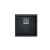QUADRON DAVID 40 GraniteQ zlewozmywak black diamond 42x42x22,5 cm 1-komorowy b/o komora podwieszana kwadratowy odpływ + syfon manualny stal szczotkowa