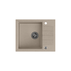 QUADRON PETER 116 GraniteQ zlewozmywak granitowy river sand (beżowy) 1-komorowy z/o (62x50x20) z syfonem i zaślepką