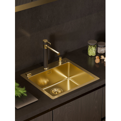 ALVEUS PURE 70 MONARCH ZŁOTY ZLEWOZMYWAK STALOWY