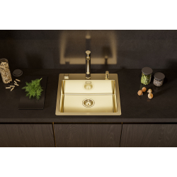 ALVEUS PURE 70 MONARCH ZŁOTY ZLEWOZMYWAK STALOWY