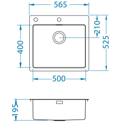 ALVEUS PURE 70 MONARCH ZŁOTY ZLEWOZMYWAK STALOWY