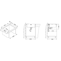 ALVEUS PURE 70 MONARCH ZŁOTY ZLEWOZMYWAK STALOWY