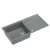QUADRON EVAN 146 XL GraniteQ zlewozmywak z syfonem Push 2 Open 1-komorowy z/o (1000x500x210; kom. 420x480) silver stone / elementy stalowe