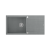 QUADRON EVAN 146 XL GraniteQ zlewozmywak z syfonem Push 2 Open 1-komorowy z/o (1000x500x210; kom. 420x480) silver stone / elementy stalowe