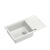 QUADRON EVAN 136 XL GraniteQ zlewozmywak z syfonem Push To Open 1-komorowy z/o (860x500x210; kom. 420x490) snow white / elementy stalowe