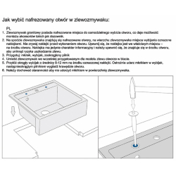 Quadron | KURT 110 | kuchenny zlewozmywak granitowy BIAŁY | wymiary: 59,5 x 50 x 21,5 cm | akcesoria: syfon, dozownik, deska, Qmata, wkładka ociekowa