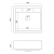 QUADRON BILL 110 GRANITEQ zlewozmywak wpuszczany 1-komorowy 595x540x205 mm, snow white / elementy miedziane