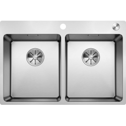 Zlewozmywak Blanco ANDANO 340/340-IF/A Stal polerowana, korek automatyczny, InFino, PushControl 525 248