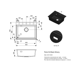 Zlewozmywak Reginox PARIS 54  BLACK SILVERY + GRATIS