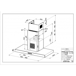 Okap AIR HUB STILO GLASS COMFORT X 90 325.0656.897